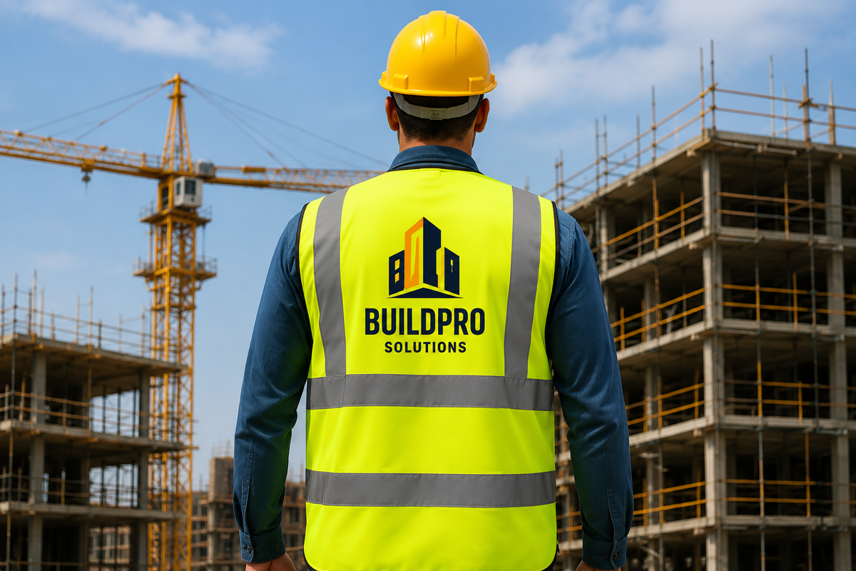Personalised Hi Vis Vest Full Colour Logo Print + FREE Custom Printed Lanyard