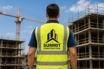 Personalised Hi Vis Vest Full Colour Logo Print + FREE Custom Printed Lanyard
