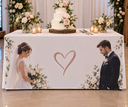 Personalised Custom Printed Table Skirting Polyester Exhibition Trade Show Event