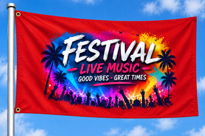 Personalised Custom Printed Flags All Sizes Any Shape with Grommets & Cable Ties