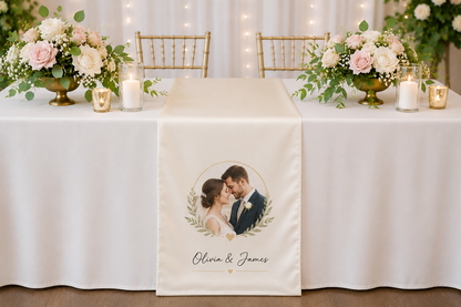 Personalised Table Runner with Back Pocket | Custom Printed Logo Event Cloth